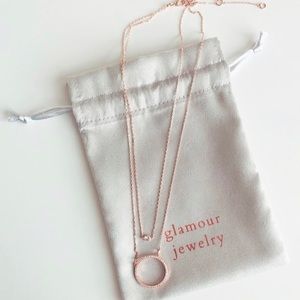 NWOT Glamour Jewelry Box Rose Gold Necklace‎